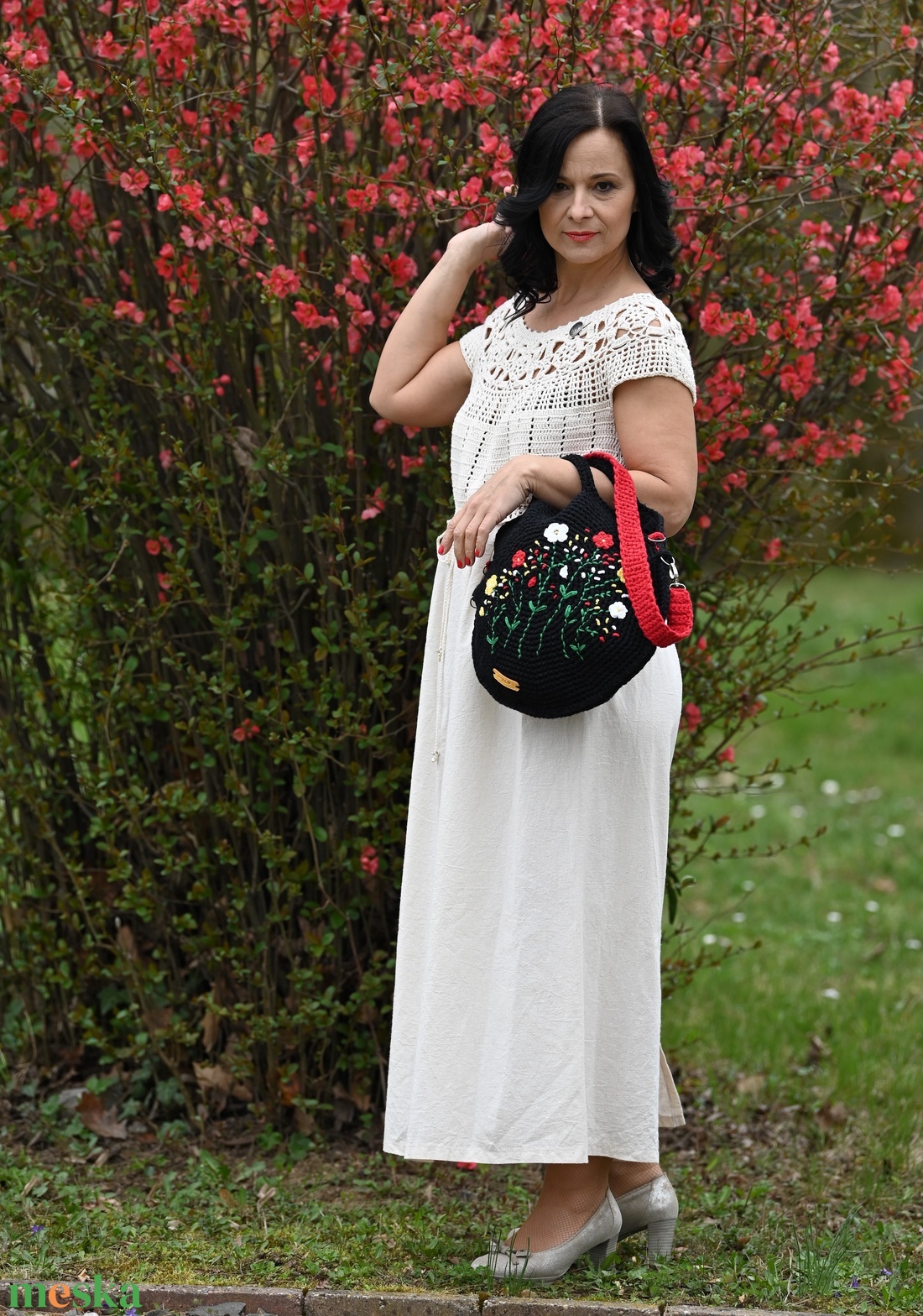 Fehér horgolt nyári ruha - ruha & divat - női ruha - ruha - Meska.hu