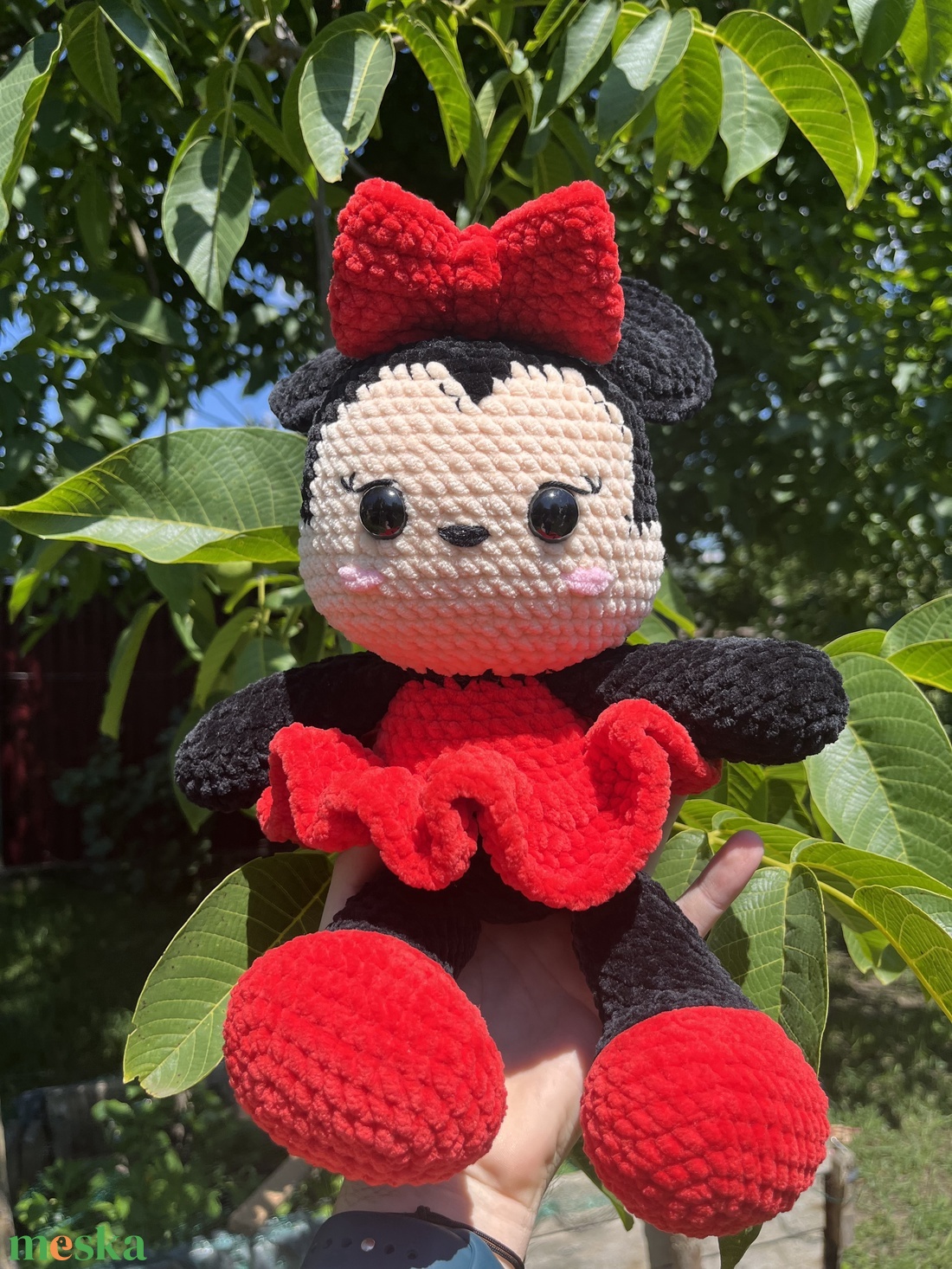 Horgolt minnie egér plüss - játék & sport - plüssállat & játékfigura - más figura - Meska.hu
