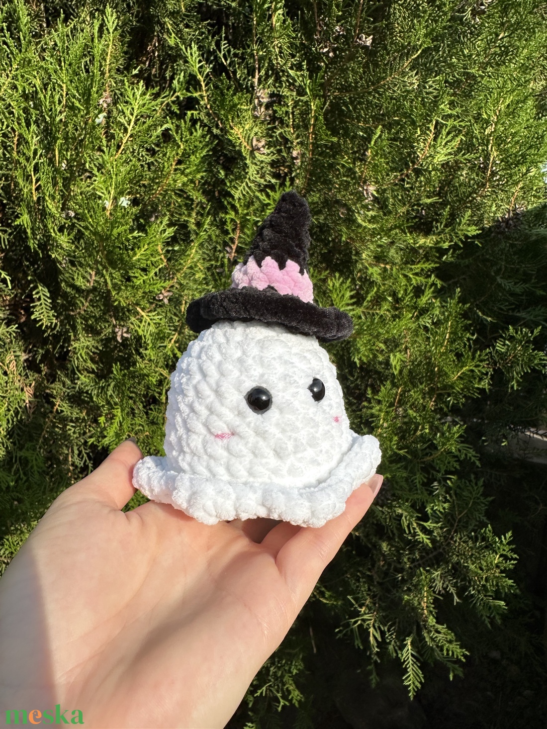 Horgolt mini szellem plüss - játék & sport - plüssállat & játékfigura - más figura - Meska.hu