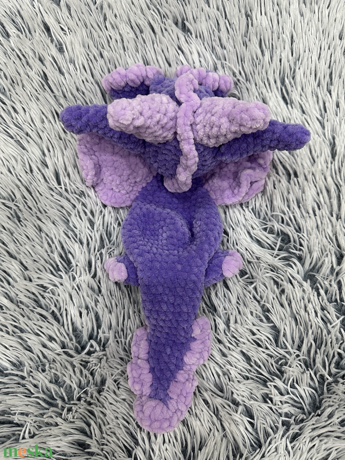 Horgolt sárkány plüss (alvóka) - játék & sport - plüssállat & játékfigura - plüss sárkány - Meska.hu