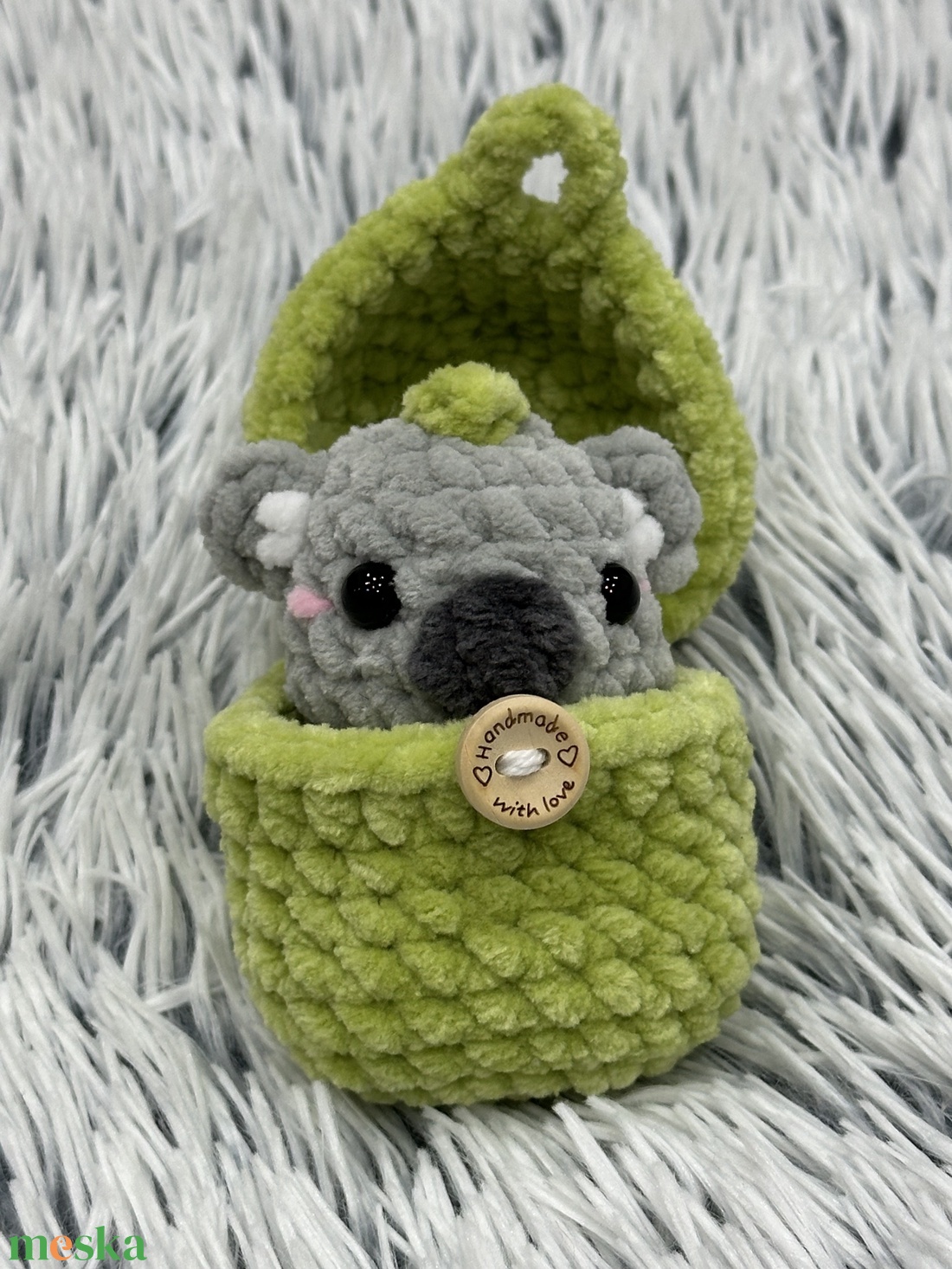 Horgolt mini koala �tojásban - játék & sport - plüssállat & játékfigura - más figura - Meska.hu