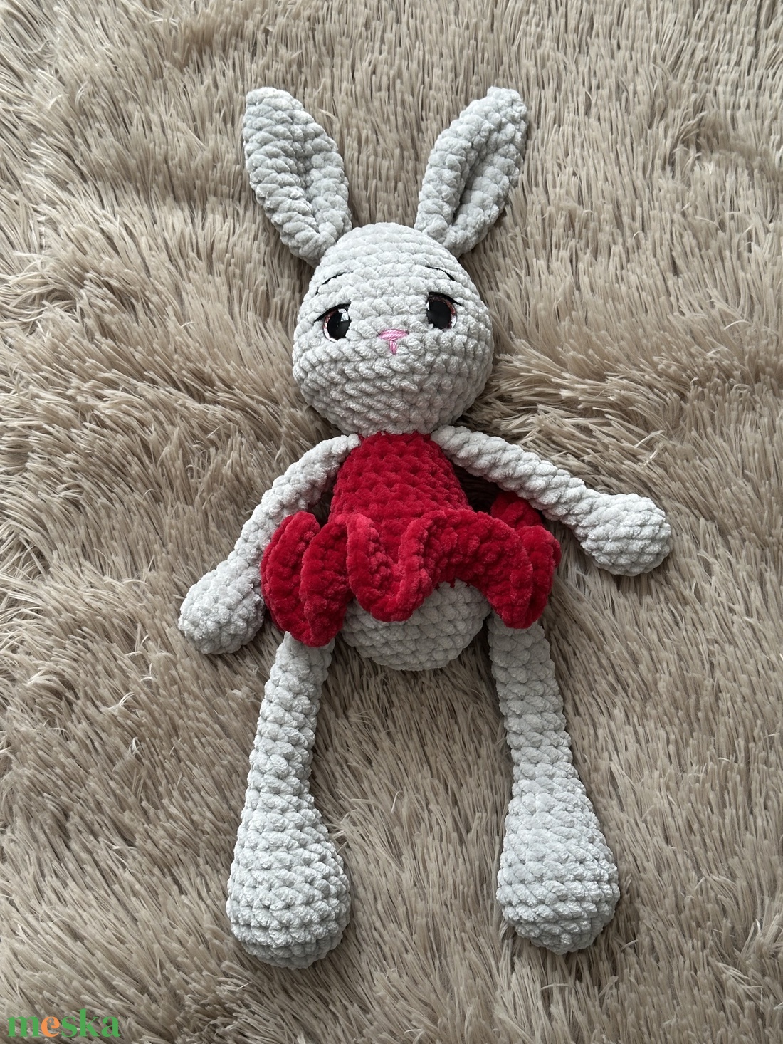 Horgolt balerina nyuszi plüss - játék & sport - plüssállat & játékfigura - nyuszi - Meska.hu