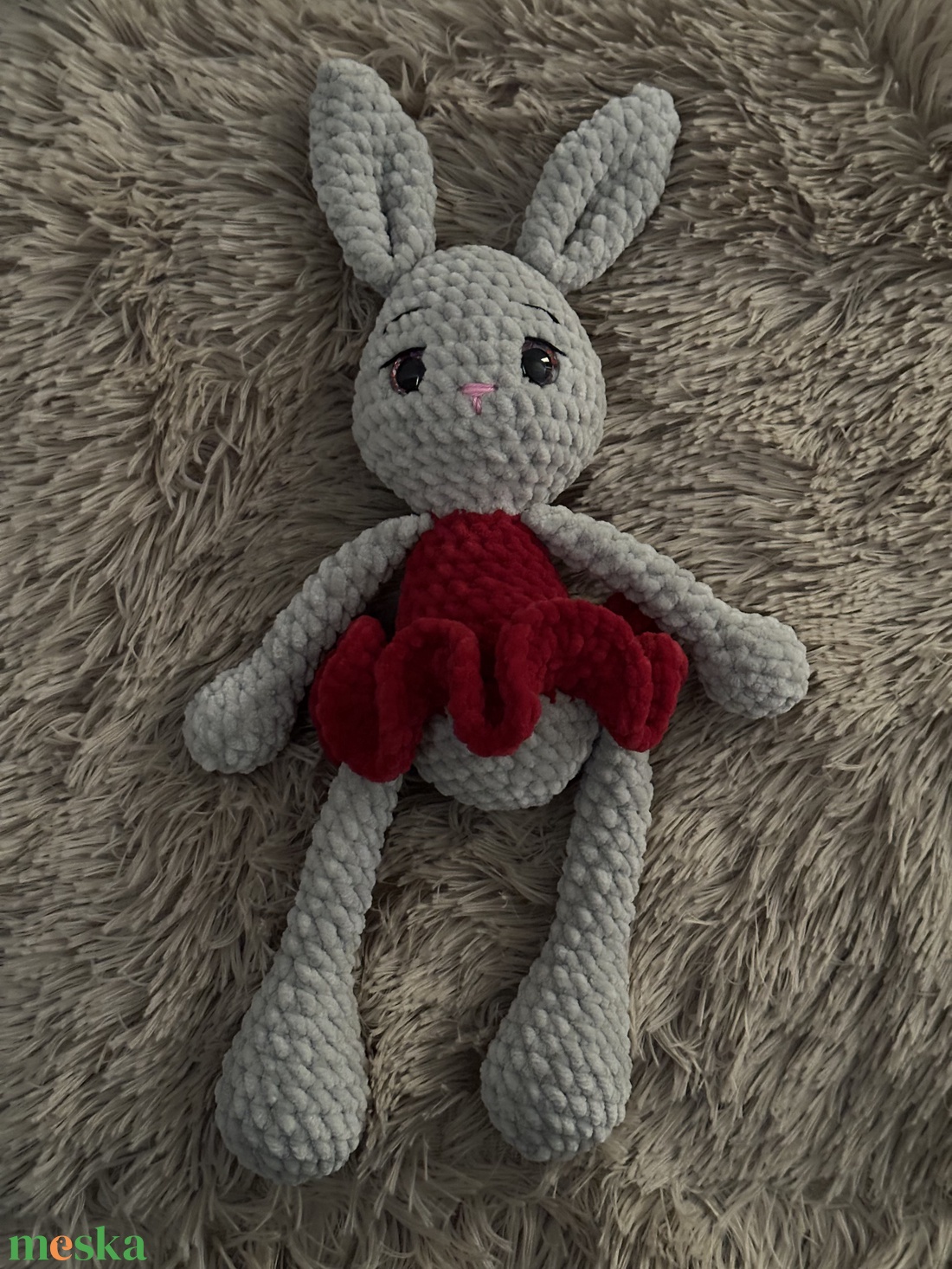 Horgolt balerina nyuszi plüss - játék & sport - plüssállat & játékfigura - nyuszi - Meska.hu