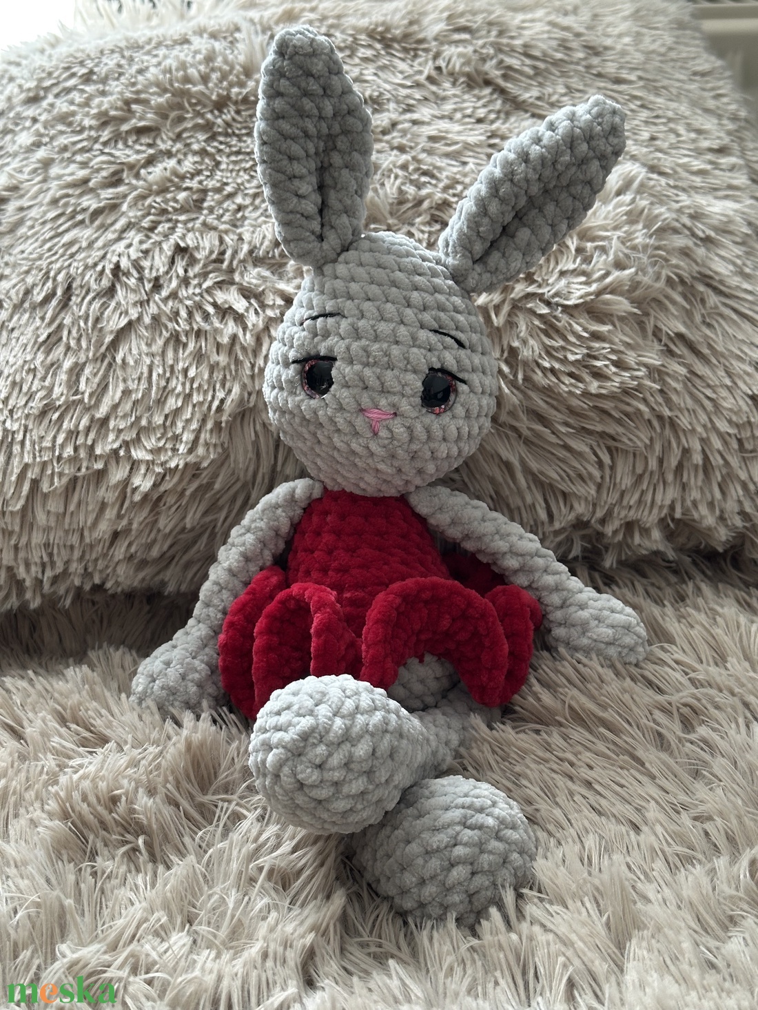 Horgolt balerina nyuszi plüss - játék & sport - plüssállat & játékfigura - nyuszi - Meska.hu