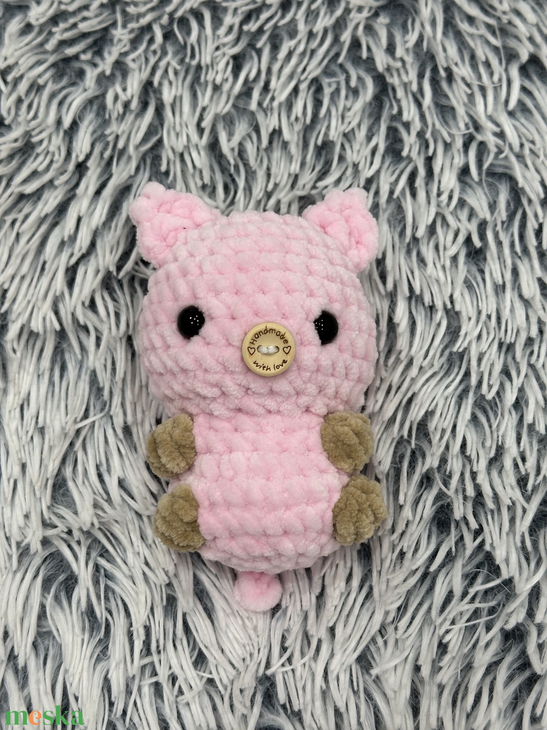 Horgolt malac plüss - játék & sport - plüssállat & játékfigura - malac - Meska.hu