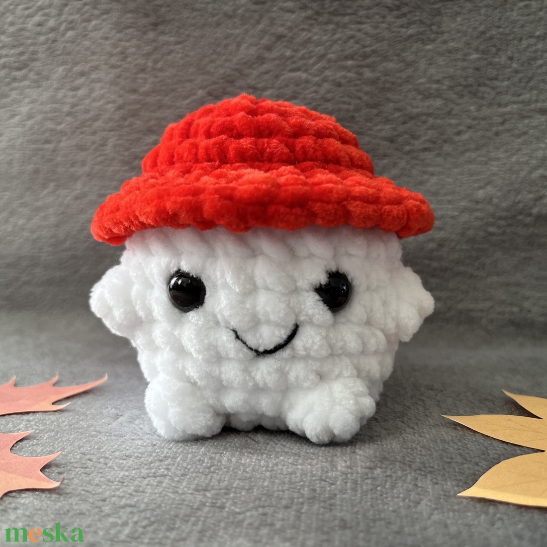 Horgolt gomba piros - játék & sport - plüssállat & játékfigura - plüss zöldség, gyümölcs - Meska.hu