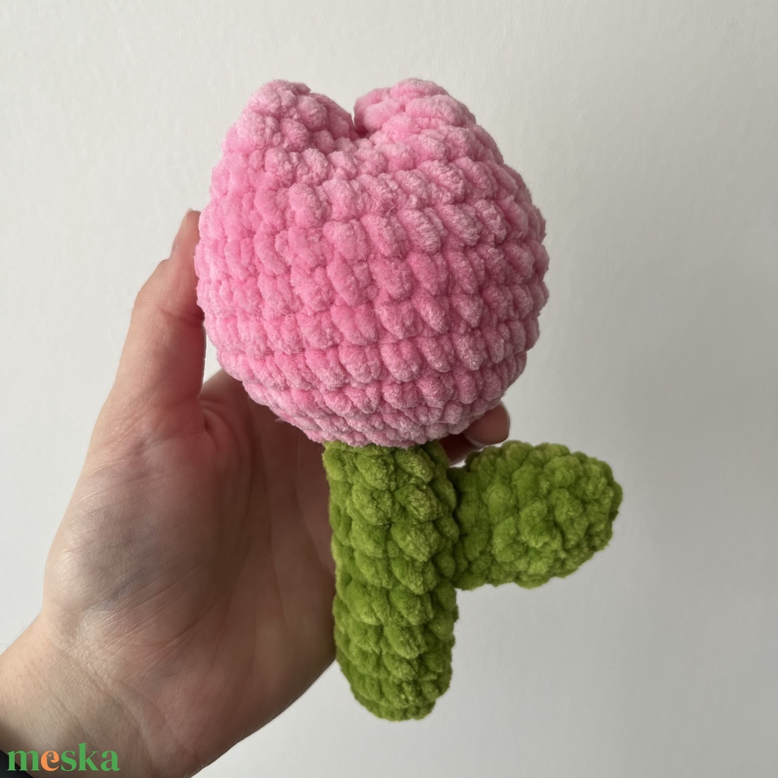 Horgolt tulipán rózsaszín - játék & sport - plüssállat & játékfigura - más figura - Meska.hu