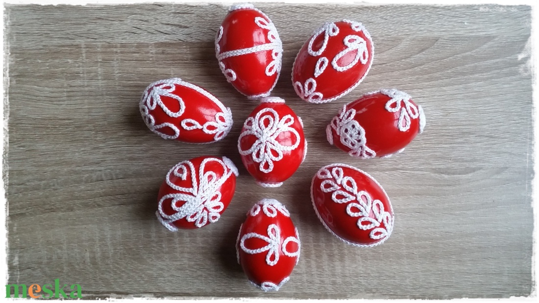 Horgolt motívumokkal díszített húsvéti tojások - - Meska.hu Horgolt motívumokkal díszített húsvéti tojások - - Meska.hu