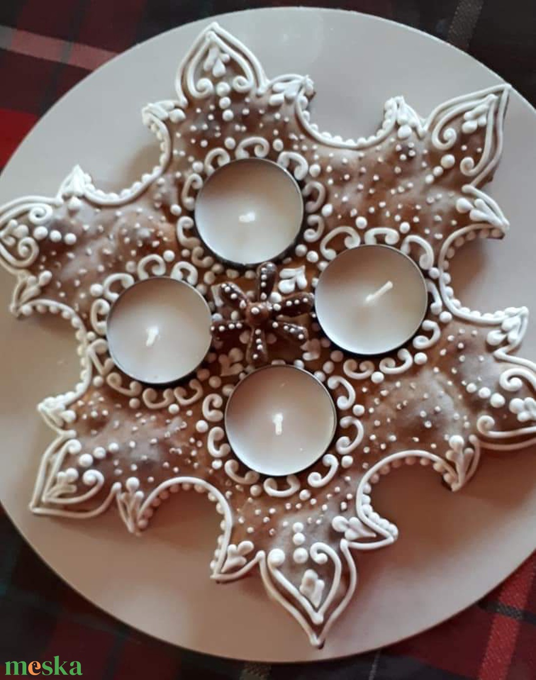 Mézeskalács adventi koszorú - karácsony - adventi díszek - adventi koszorú - Meska.hu