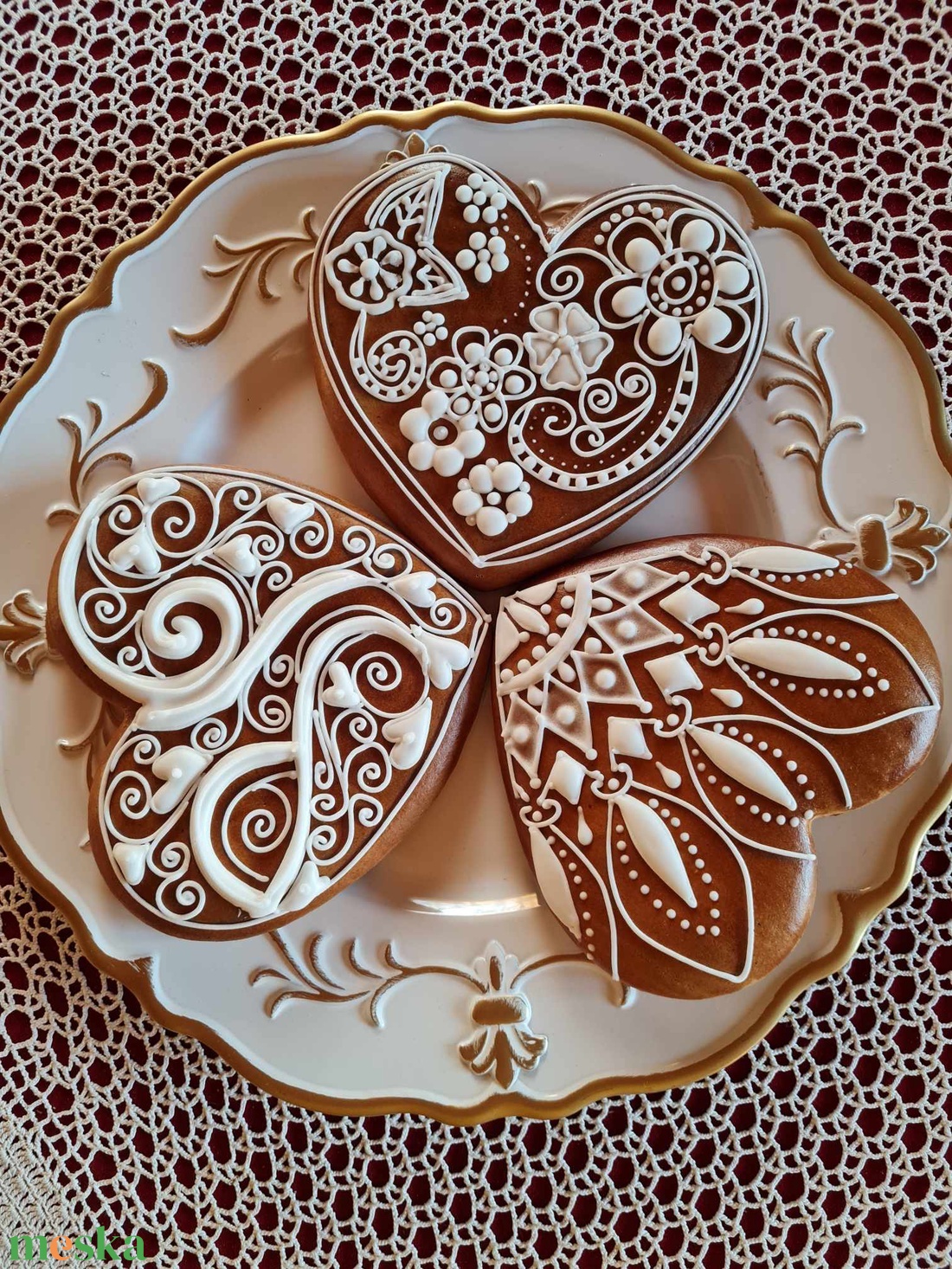 Mézeskalács szív - otthon & életmód - dekoráció - dísztárgy - Meska.hu