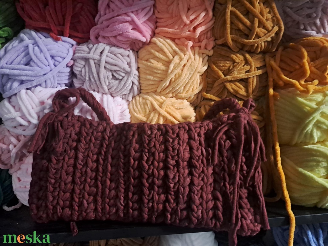 horgolt masnis táska - táska & tok - variálható táska - Meska.hu