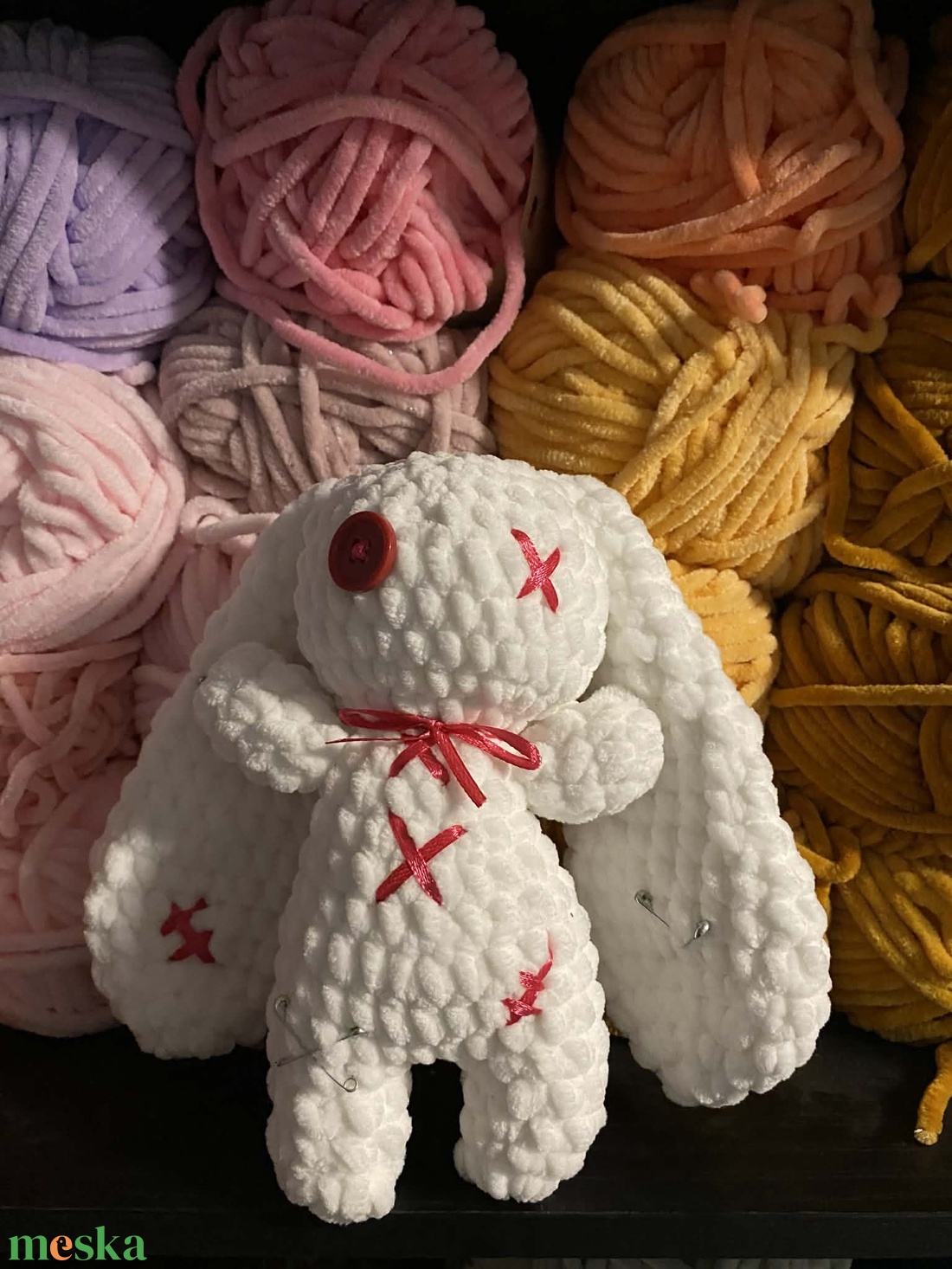 horgolt extravagáns plüss - játék & sport - plüssállat & játékfigura - nyuszi - Meska.hu