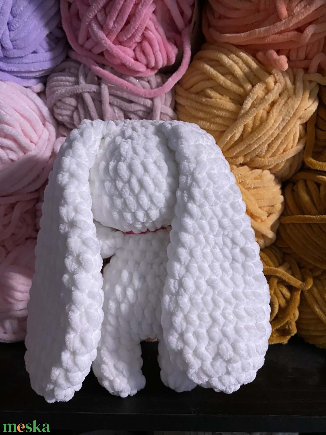 horgolt extravagáns plüss - játék & sport - plüssállat & játékfigura - nyuszi - Meska.hu