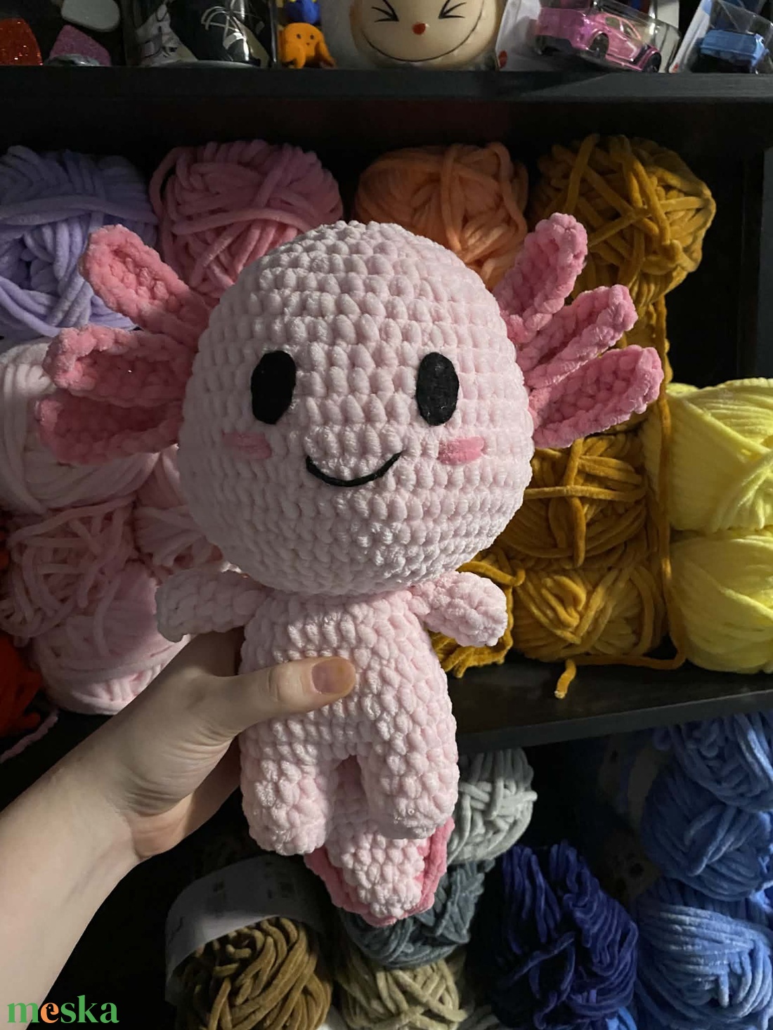 horgolt axolot - játék & sport - plüssállat & játékfigura - plüss mesefigurák - Meska.hu