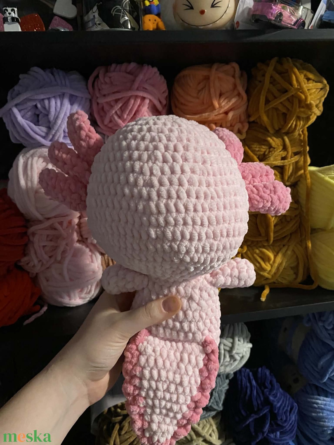 horgolt axolot - játék & sport - plüssállat & játékfigura - plüss mesefigurák - Meska.hu