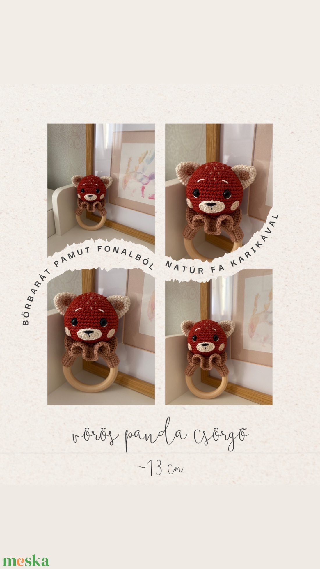 Horgolt vörös panda csörgő - játék & sport - 3 éves kor alattiaknak - csörgő - Meska.hu Horgolt vörös panda csörgő - játék & sport - 3 éves kor alattiaknak - csörgő - Meska.hu