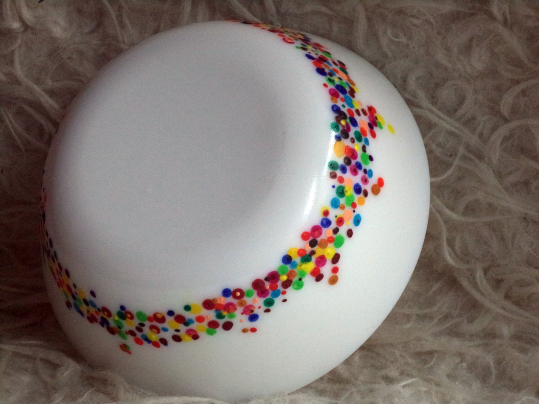 Pöttyös tálka - otthon & életmód - konyhafelszerelés, tálalás - tálalás - tányér & étkészlet - Meska.hu