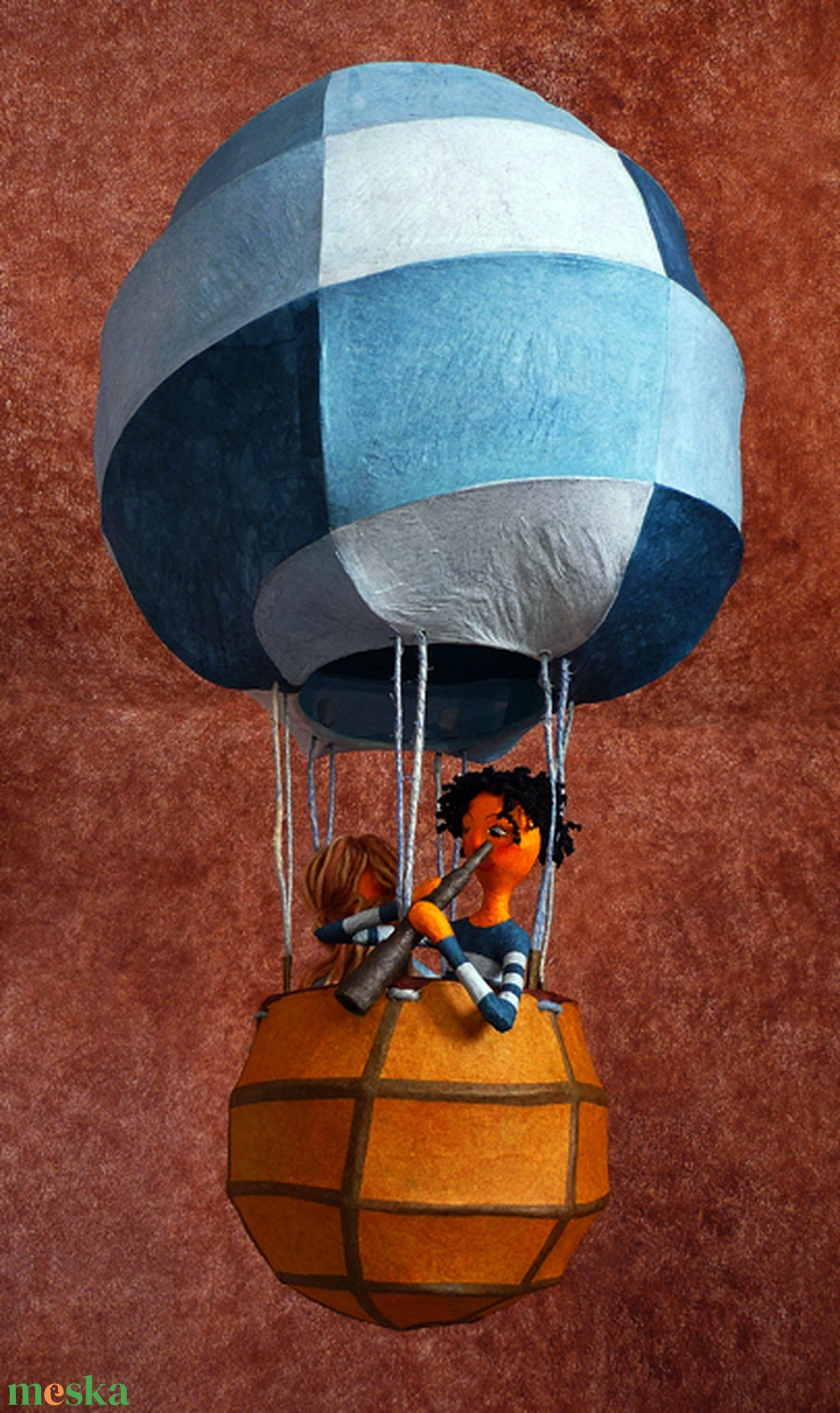 Légballon két figurával - otthon & életmód - dekoráció - fali és függő dekoráció - függődísz - Meska.hu Légballon két figurával - otthon & életmód - dekoráció - fali és függő dekoráció - függődísz - Meska.hu