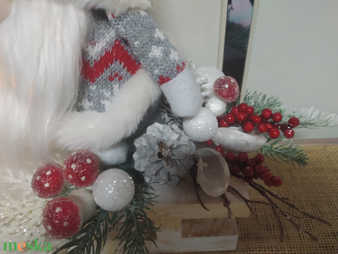Manó szánkón - karácsony - karácsonyi lakásdekoráció - ünnepi asztaldekoráció - Meska.hu