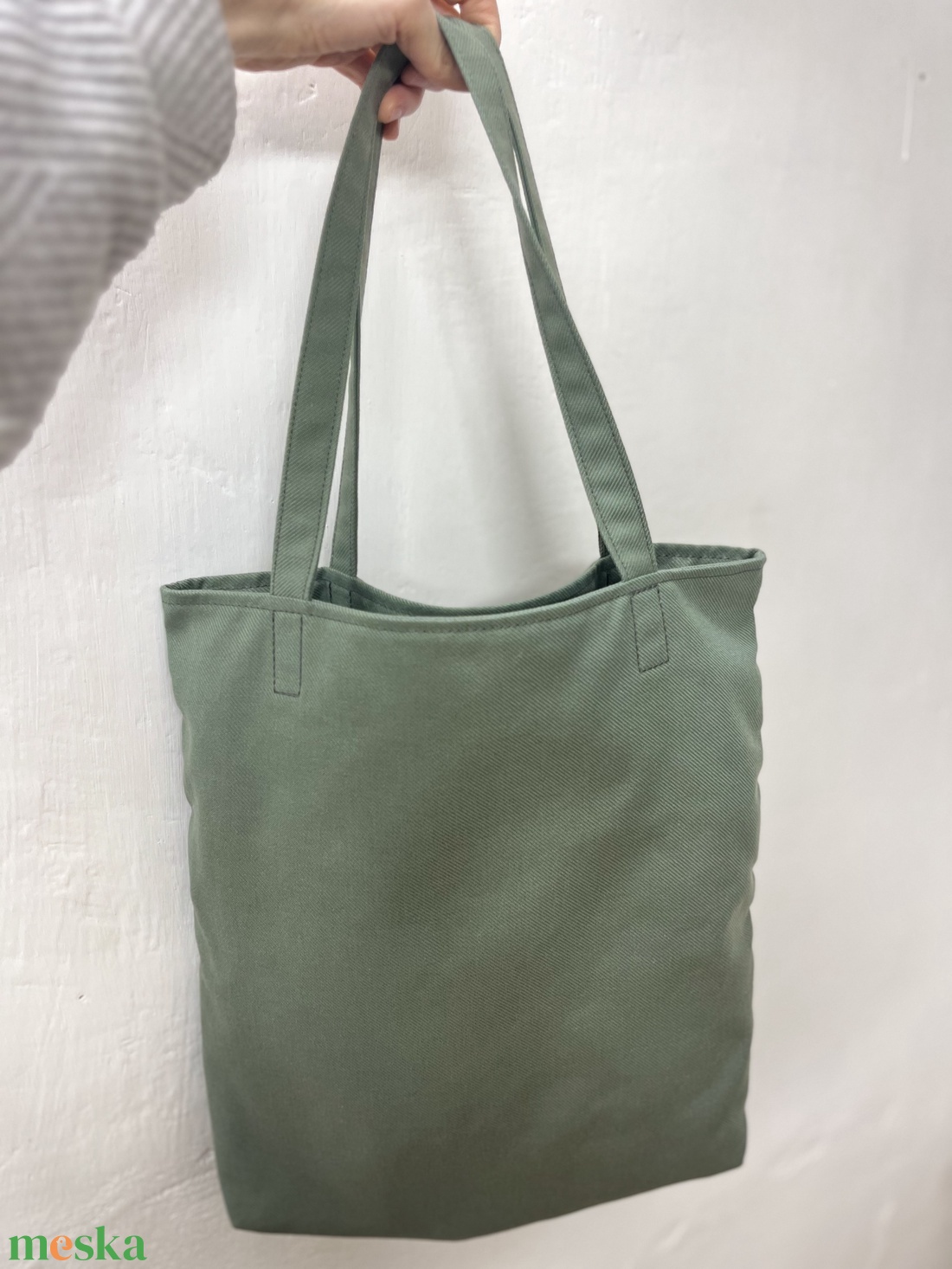 Zöld tote bag - táska & tok - kézitáska & válltáska - válltáska - Meska.hu