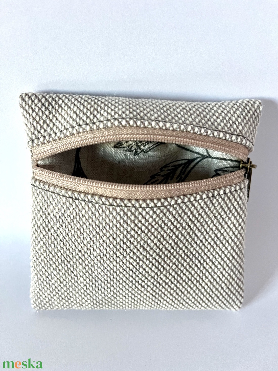 Szürke gyapjú pénztárca - táska & tok - pénztárca & más tok - aprópénztartó - Meska.hu