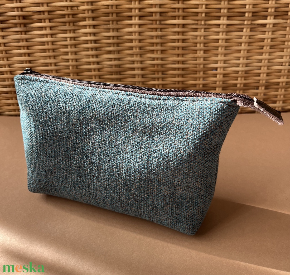 Türkiz zöld sminkes neszesszer táska - táska & tok - neszesszer - Meska.hu