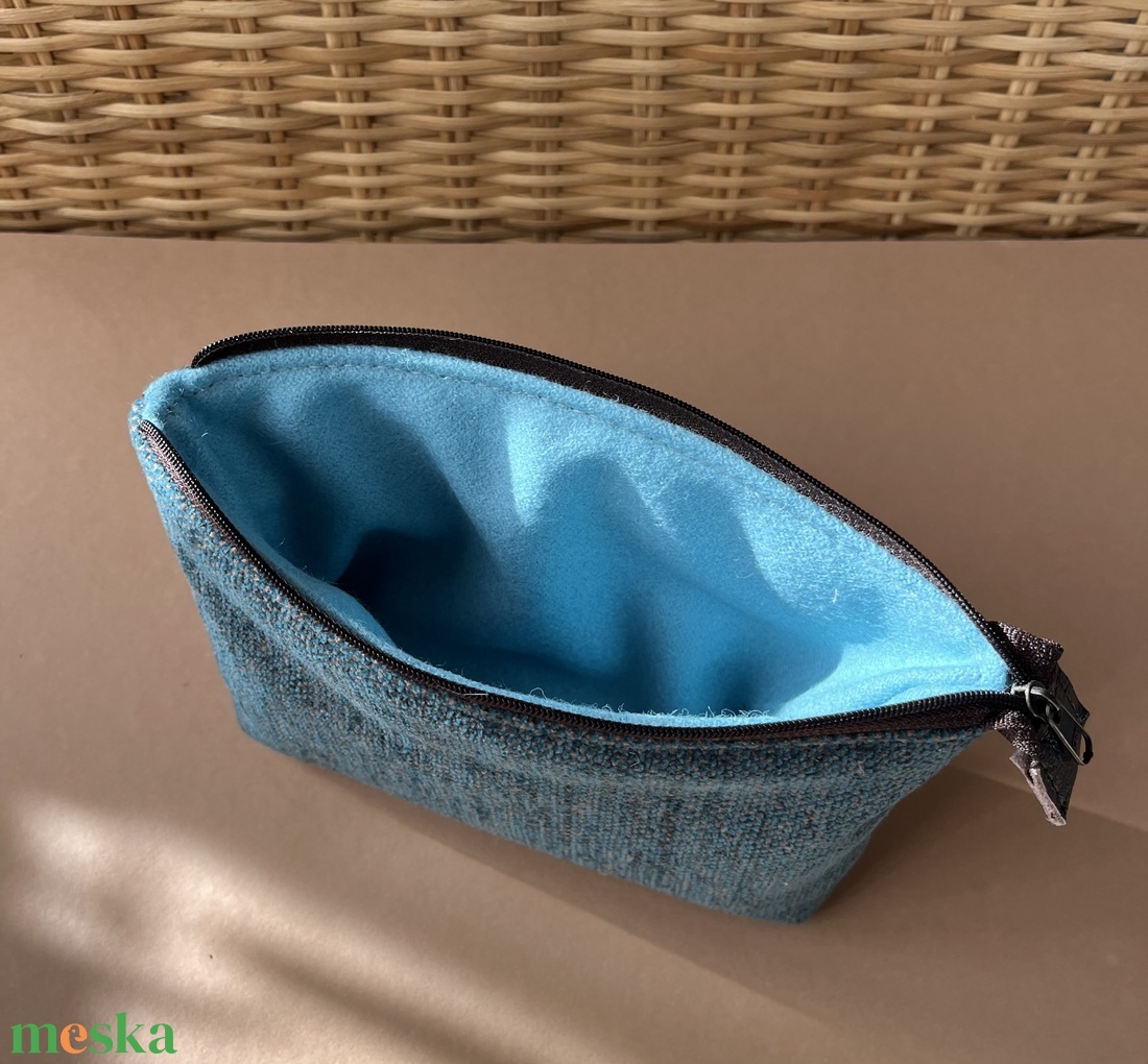 Türkiz zöld sminkes neszesszer táska - táska & tok - neszesszer - Meska.hu