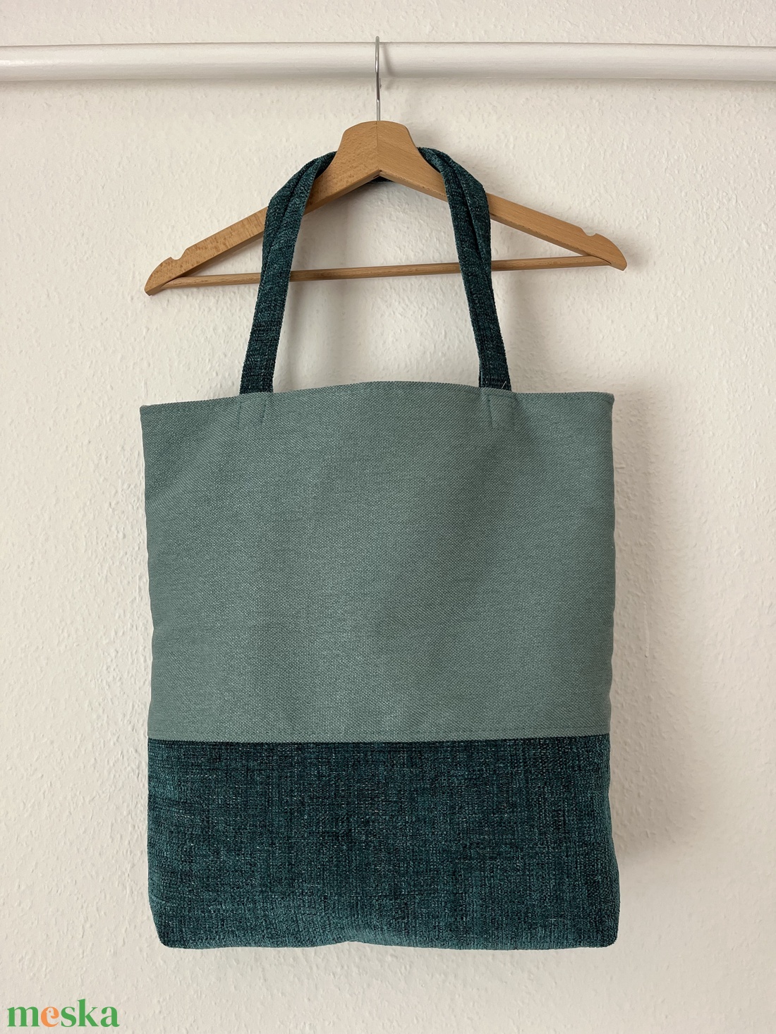 Zöld tote bag - táska & tok - kézitáska & válltáska - válltáska - Meska.hu