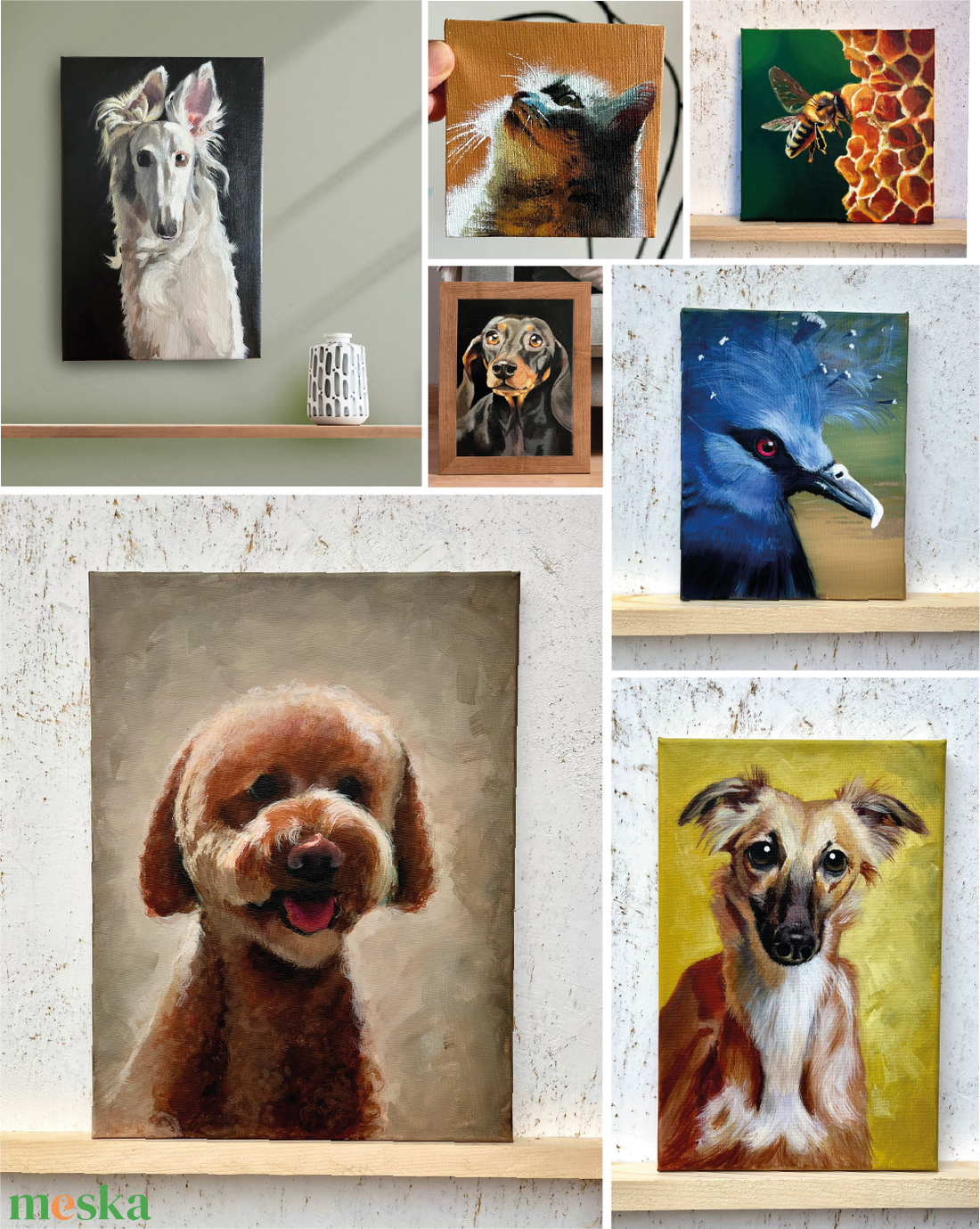 Állati porték - művészet - festmény - akril - Meska.hu