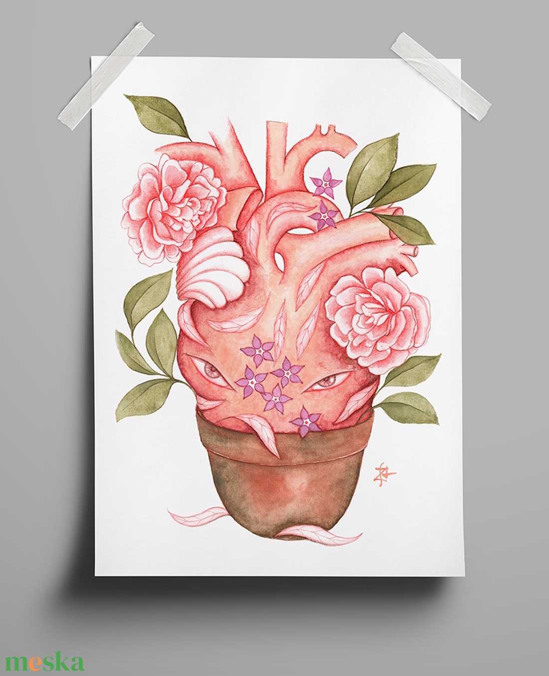Heartplant (Szív cserépben) - művészet - grafika & illusztráció - digitális - Meska.hu