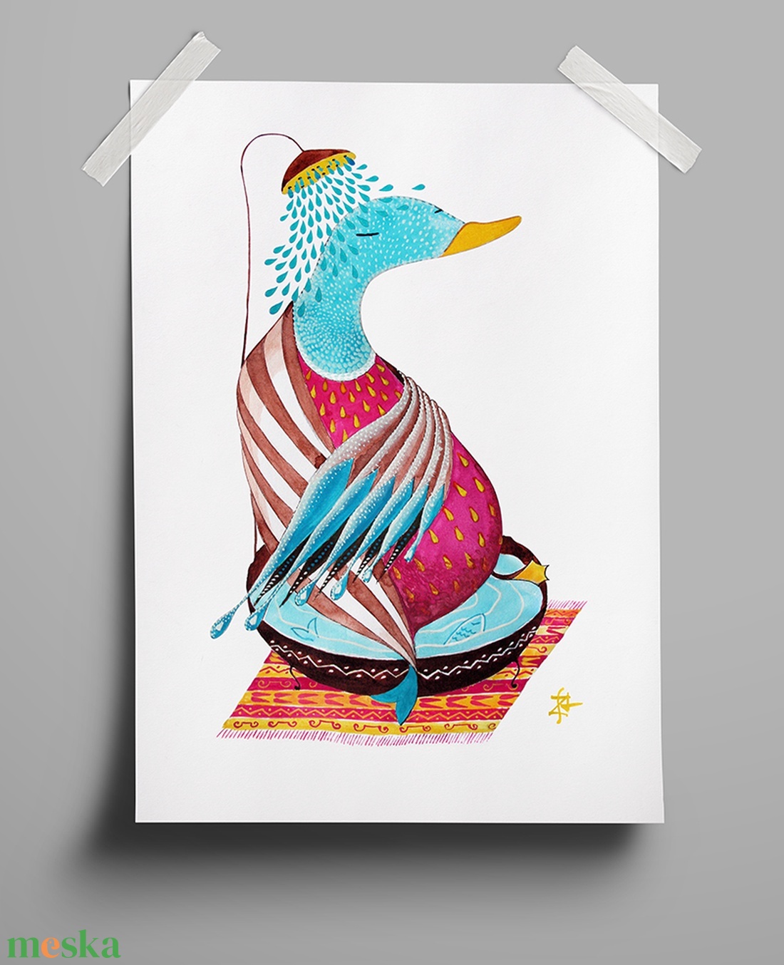 Relaxing Duck (Pihenő kacsa) - művészet - grafika & illusztráció - digitális - Meska.hu