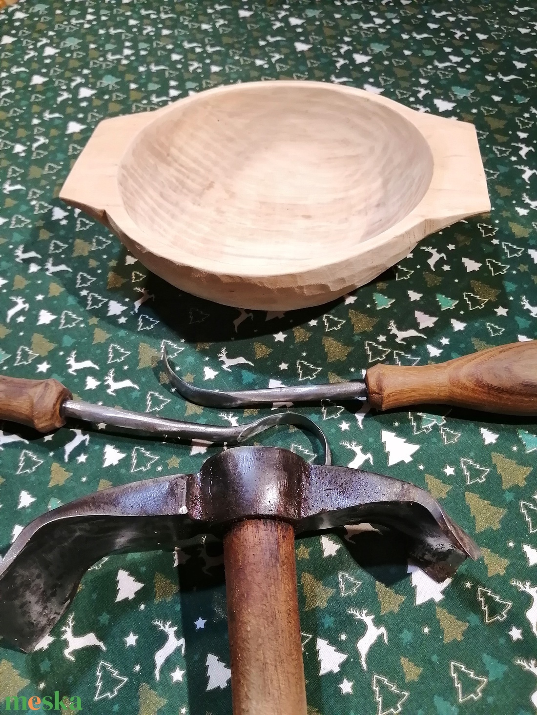 kézzel vájt fa tál - otthon & életmód - konyhafelszerelés, tálalás - tálalás - kínálótál - Meska.hu