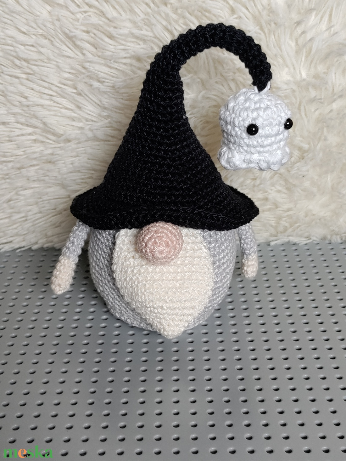 Horgolt Halloween manó - szellemes - otthon & életmód - dekoráció - halloween - halloweeni dekoráció - Meska.hu