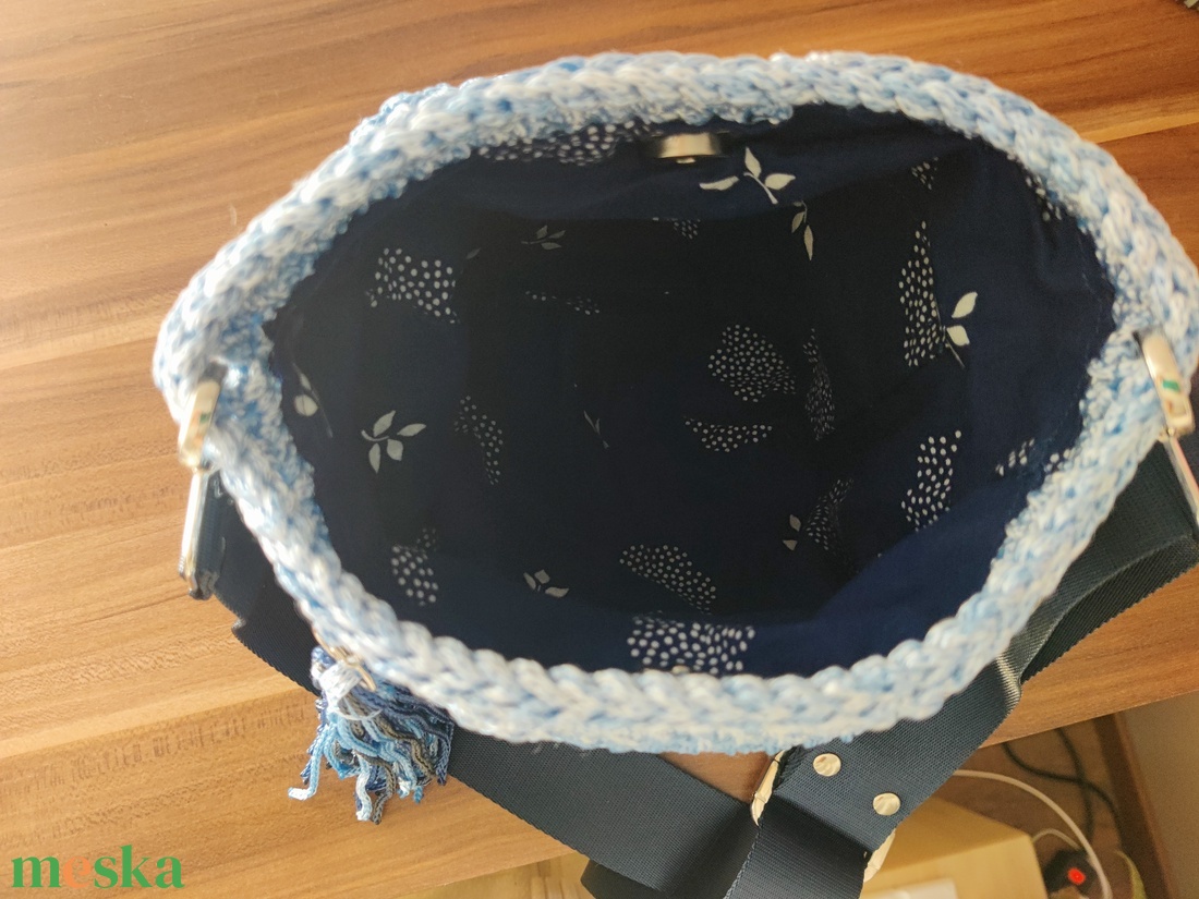 Horgolt kék crossbody - táska & tok - kézitáska & válltáska - vállon átvethető táska - Meska.hu Horgolt kék crossbody - táska & tok - kézitáska & válltáska - vállon átvethető táska - Meska.hu