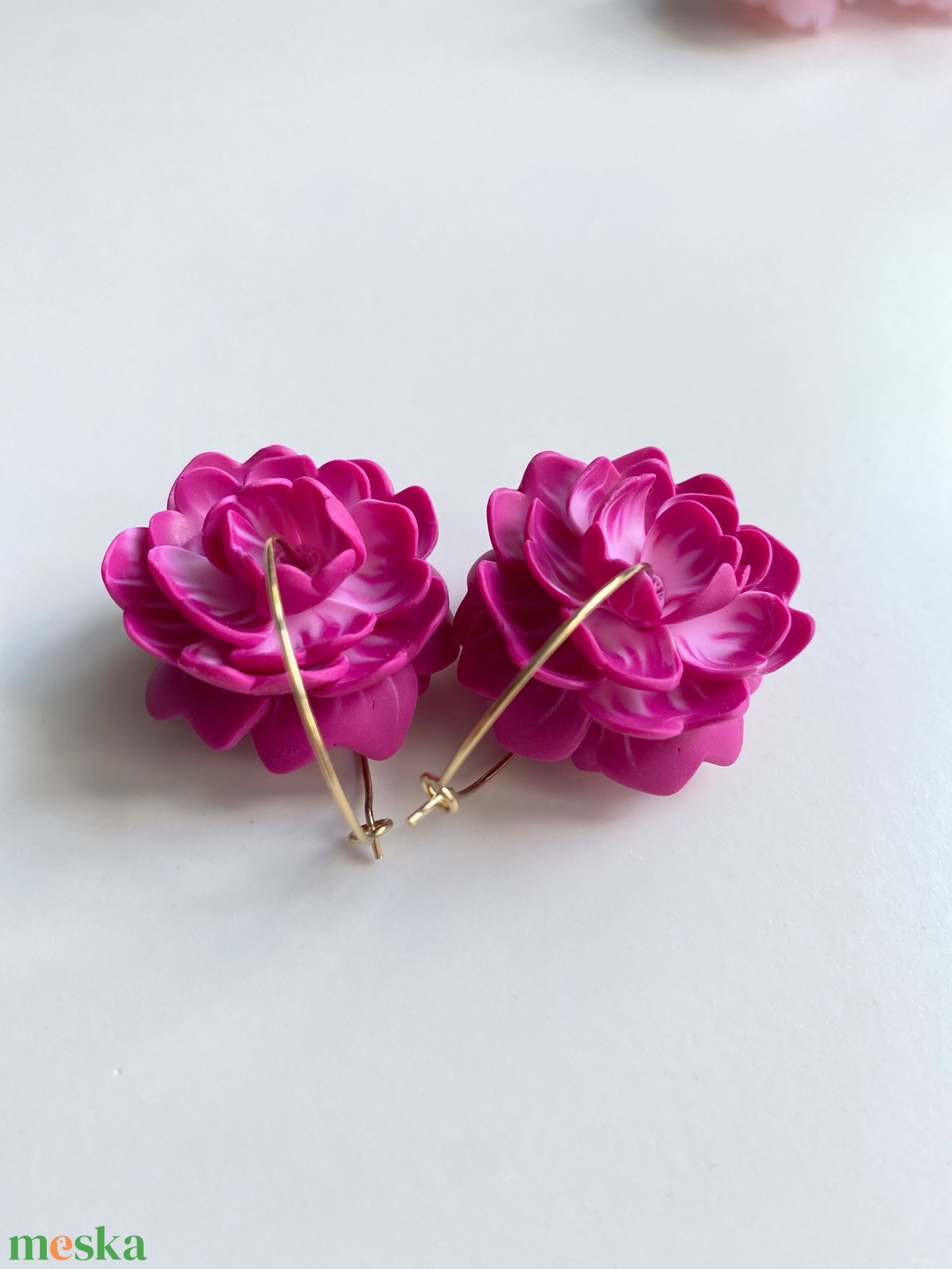 Cyclamen Flower - ékszer - fülbevaló - karika fülbevaló - Meska.hu
