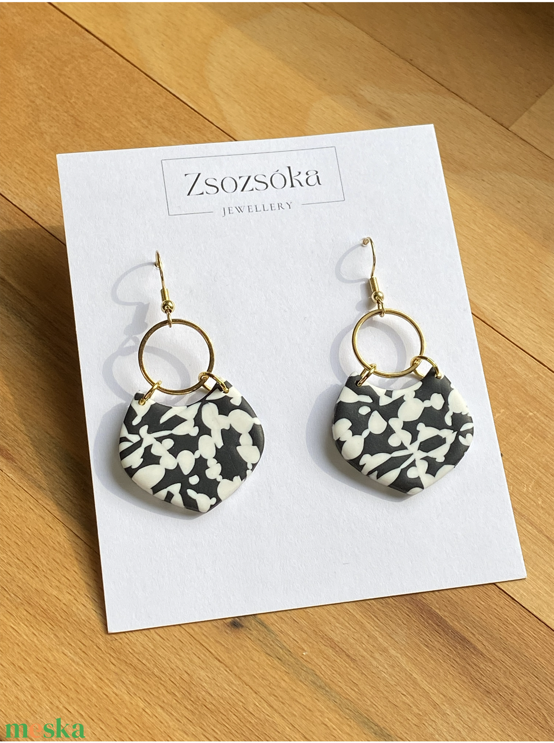 Black and White Moroccan style - ékszer - fülbevaló - lógó fülbevaló - Meska.hu