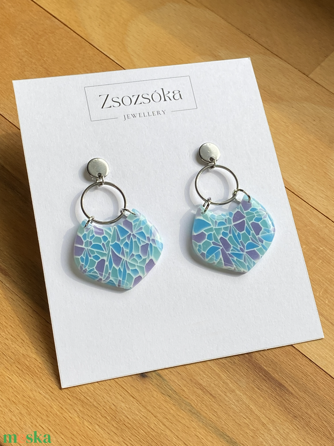 Stained Glass Moroccan style - ékszer - fülbevaló - lógó fülbevaló - Meska.hu