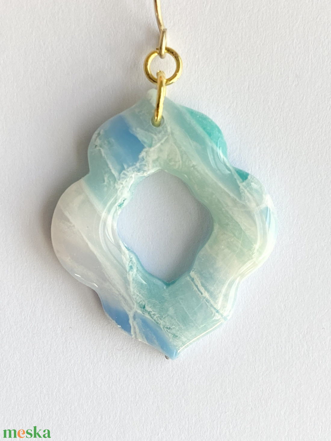 Water Marble Moroccan Fülbevalók - ékszer - fülbevaló - lógó fülbevaló - Meska.hu