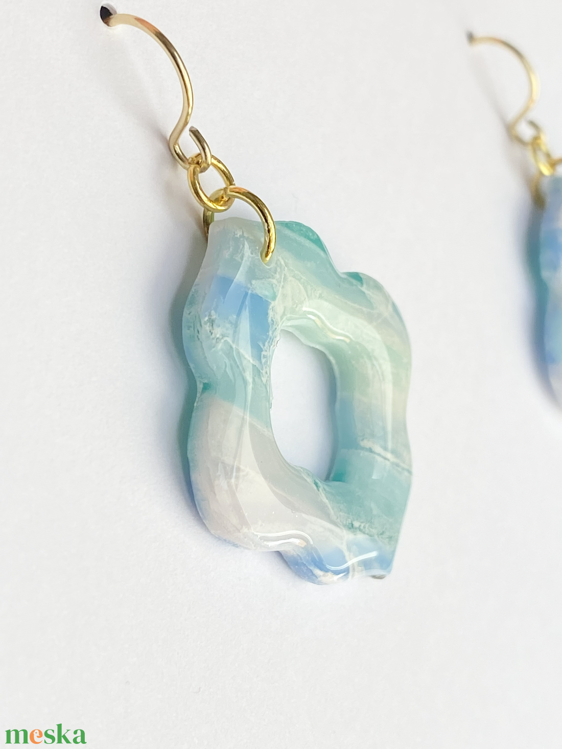 Water Marble Moroccan Fülbevalók - ékszer - fülbevaló - lógó fülbevaló - Meska.hu