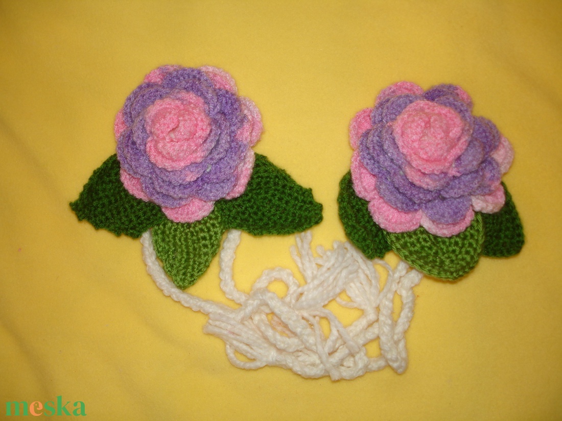 Függönyfogó horgolt rózsa -függöny összekötő - otthon & életmód - lakástextil - függöny és kiegészítő - függöny elkötő - Meska.hu