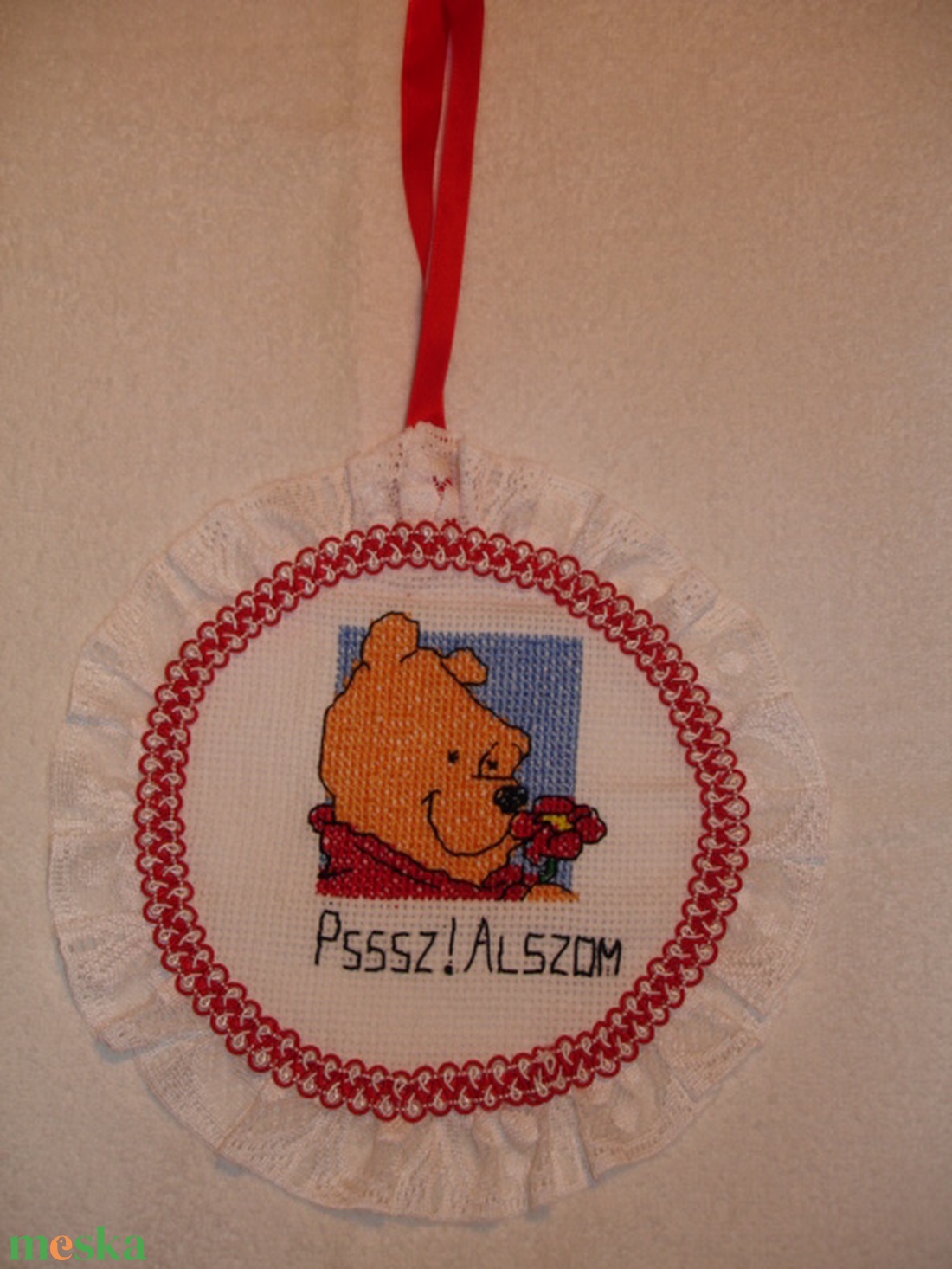 Keresztszemes himzéssel készült Baba szoba dísz - otthon & életmód - babaszoba, gyerekszoba - babaszoba dekoráció - Meska.hu