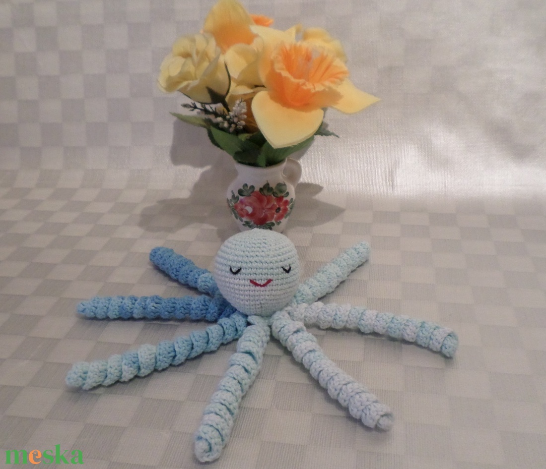 Babajáték polip amigurumi figura színes - játék & sport - plüssállat & játékfigura - polip - Meska.hu