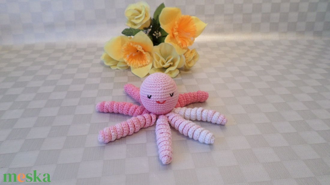 Babajáték polip amigurumi figura színes - játék & sport - plüssállat & játékfigura - polip - Meska.hu