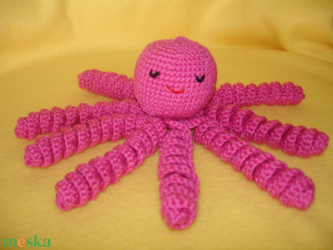 Babajáték polip amigurumi figura színes - játék & sport - plüssállat & játékfigura - polip - Meska.hu