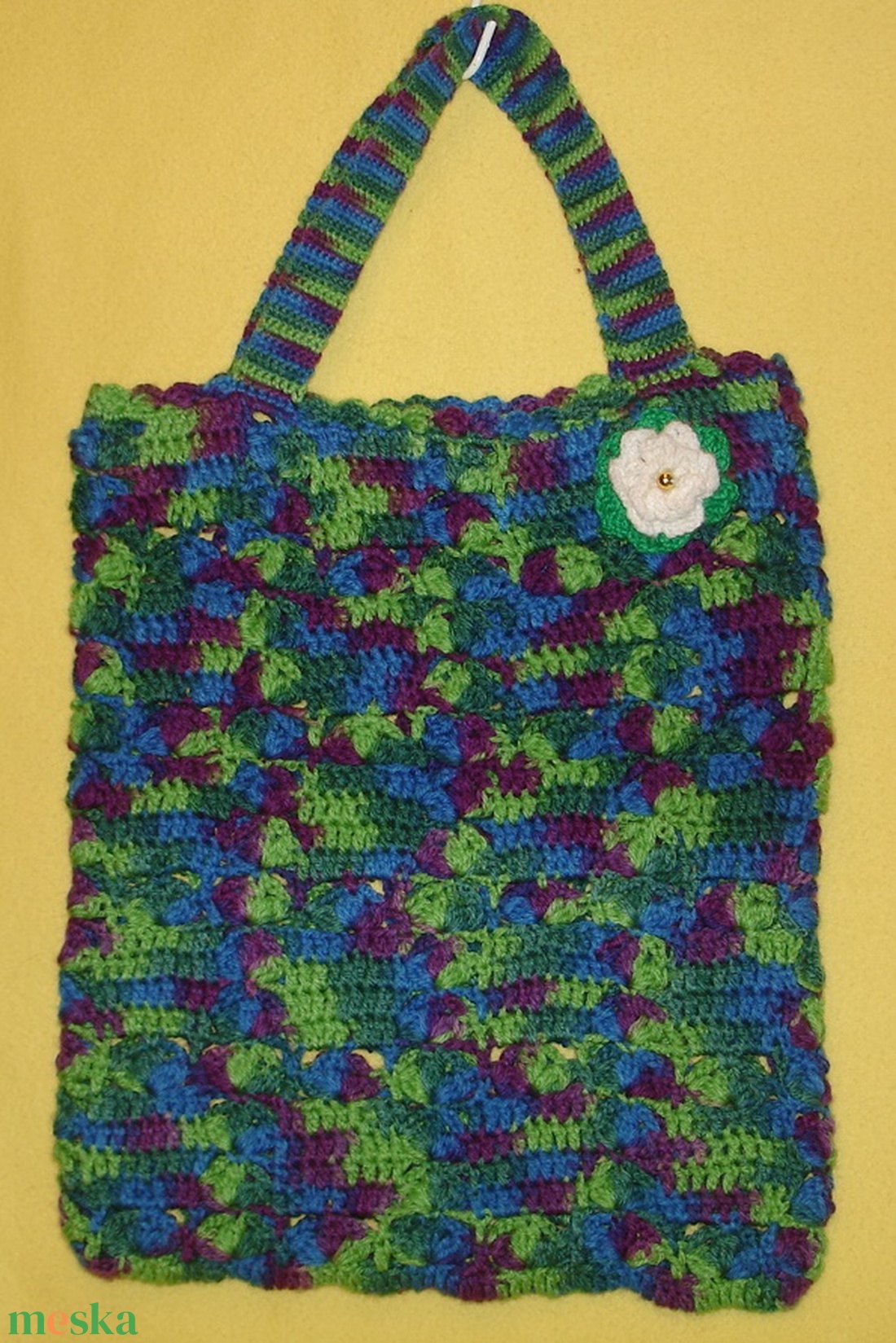 Bevásárló táska horgolt táska szatyor strand táska - táska & tok - kézitáska & válltáska - kézitáska - Meska.hu