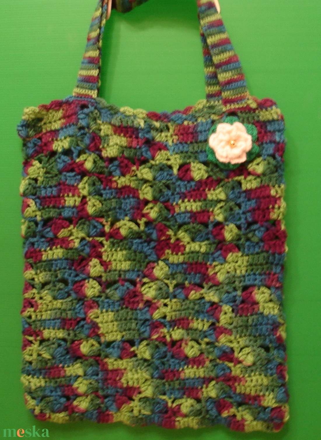  Bevásárló táska horgolt táska szatyor strand táska - táska & tok - kézitáska & válltáska - kézitáska - Meska.hu