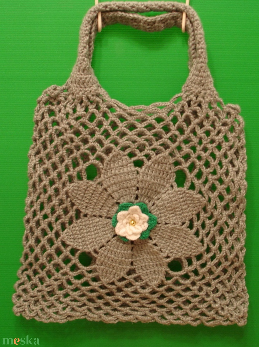  Bevásárló táska horgolt táska szatyor strand táska - táska & tok - kézitáska & válltáska - kézitáska - Meska.hu