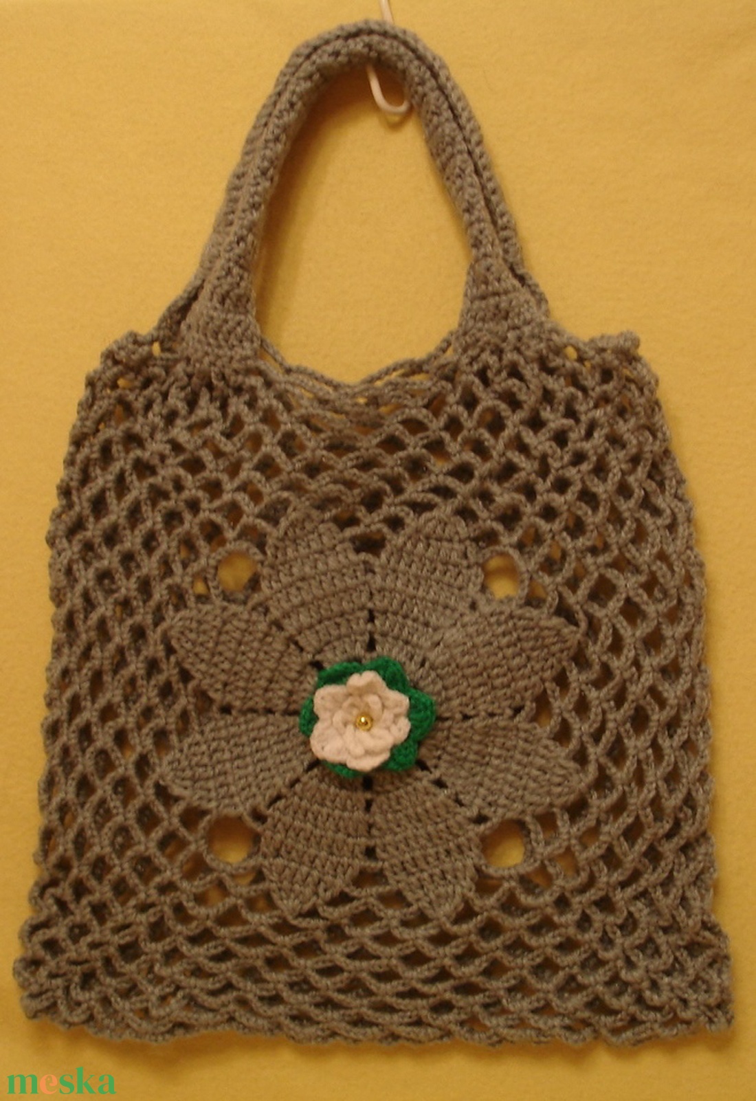  Bevásárló táska horgolt táska szatyor strand táska - táska & tok - kézitáska & válltáska - kézitáska - Meska.hu