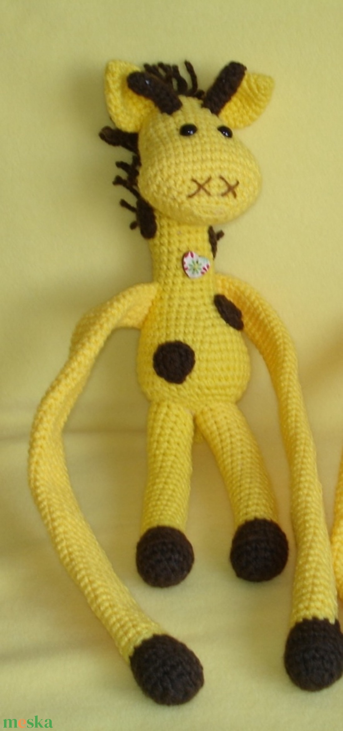 Függöny összekötő horgolt játékfigura zsiráf  - otthon & életmód - lakástextil - függöny és kiegészítő - függöny elkötő - Meska.hu
