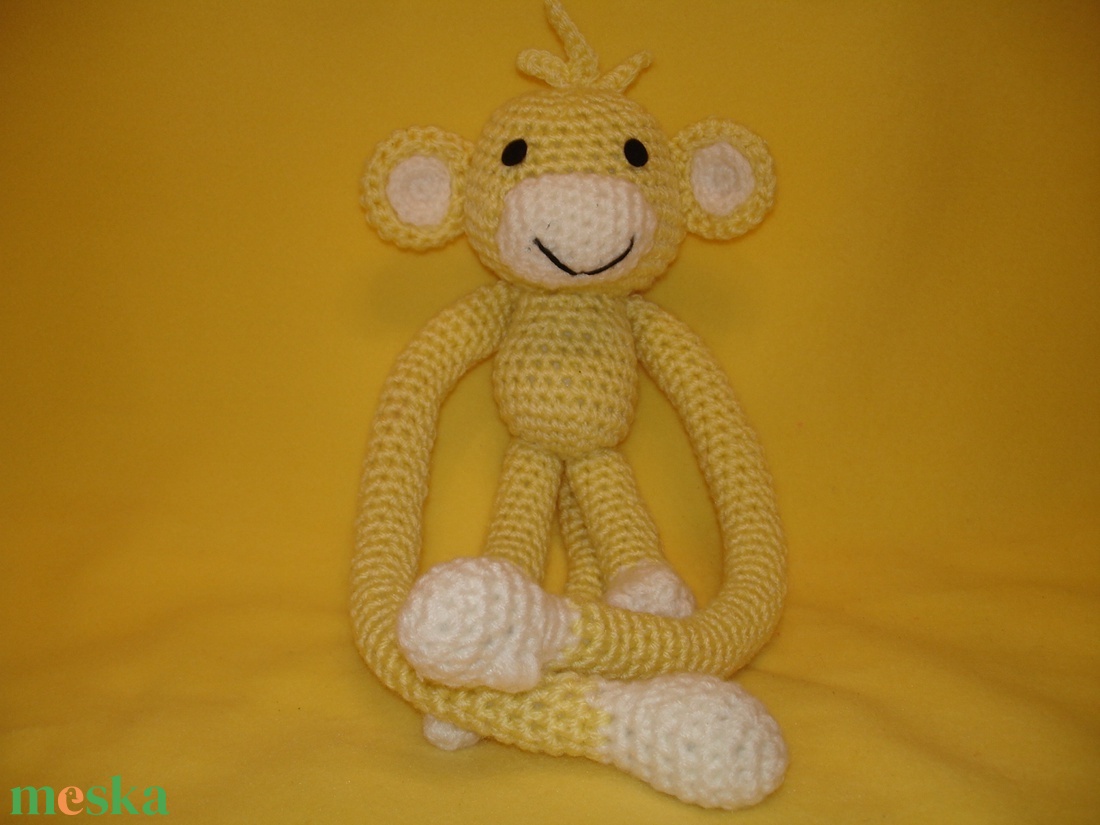 Függöny összekötő horgolt játékfigura majom - otthon & életmód - lakástextil - függöny és kiegészítő - függöny elkötő - Meska.hu